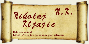 Nikolaj Kljajić vizit kartica